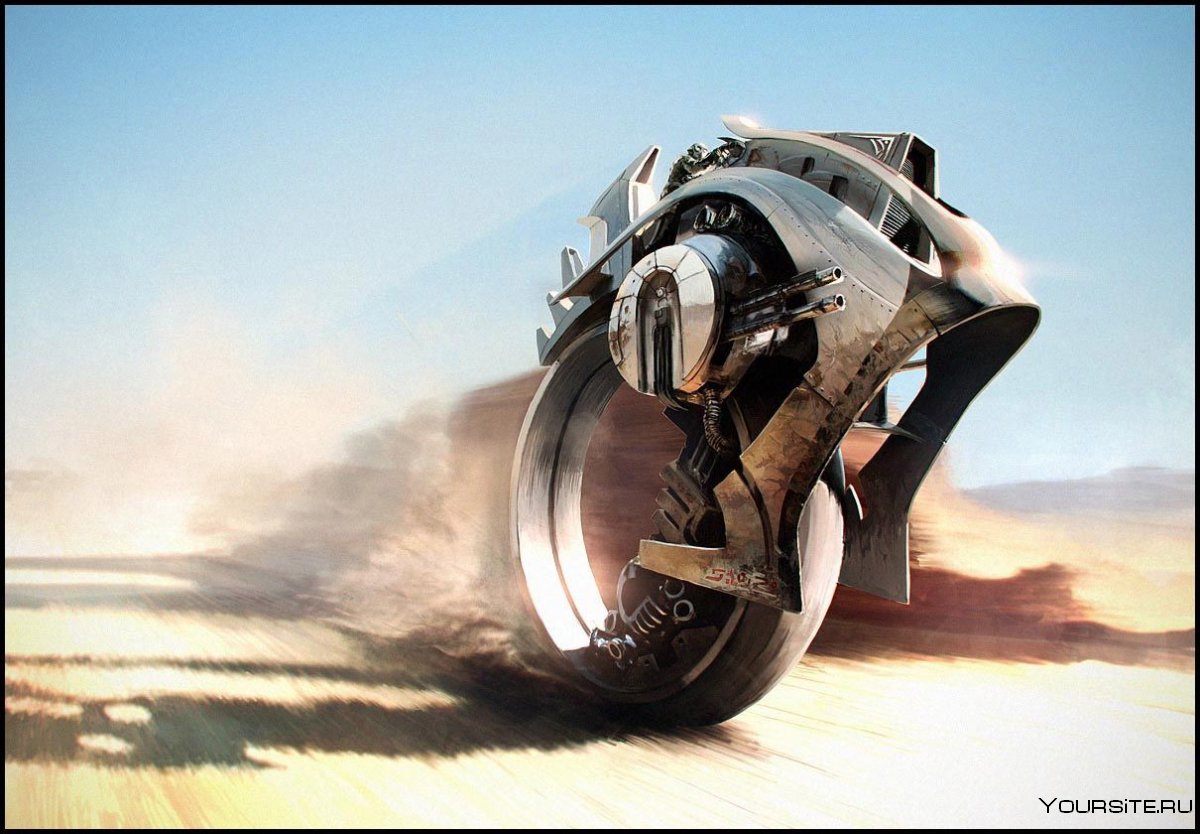 Мотоцикл scifi концепт Art