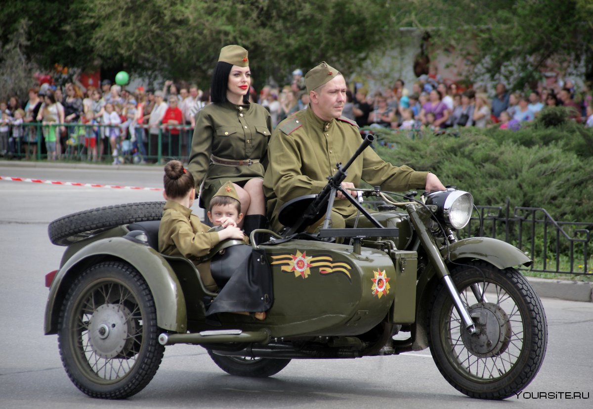 Harley Davidson wla-42 с коляской