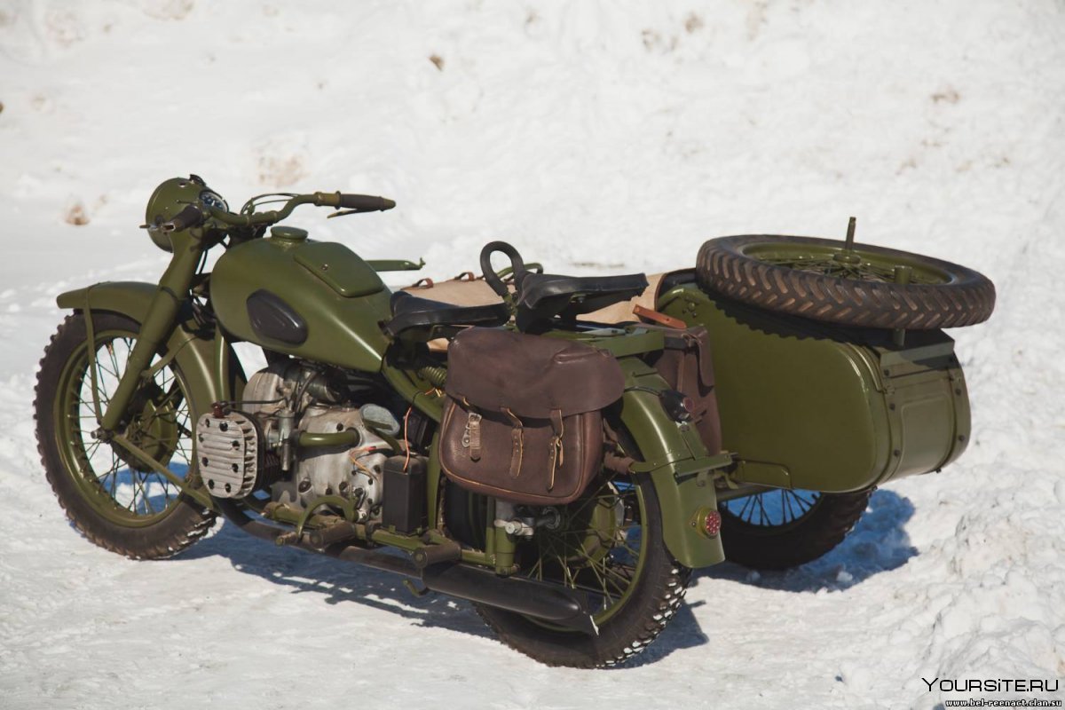 Harley Davidson wla с коляской