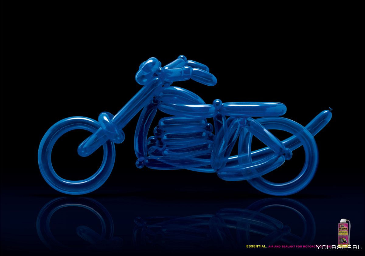 Мотоцикл из воздушных шариков
