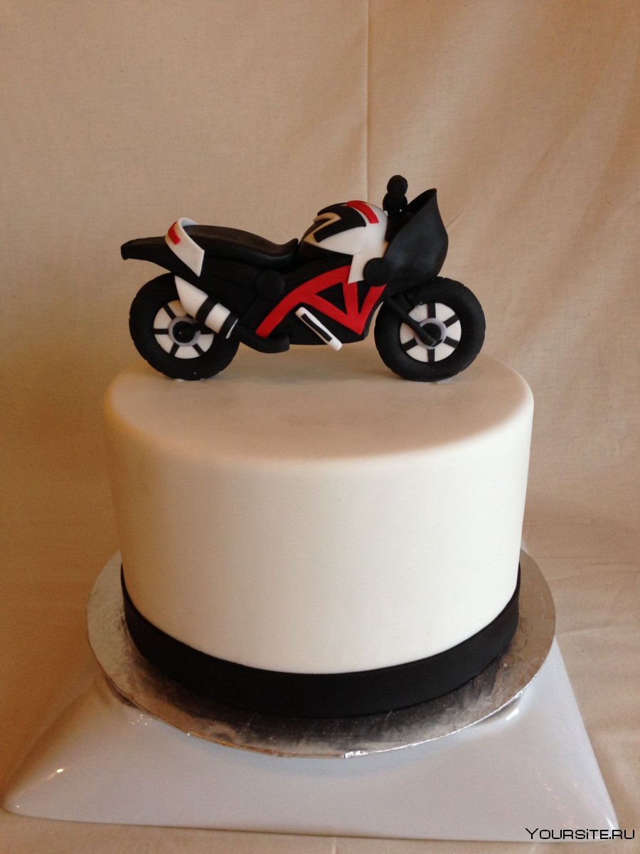 Украшение торта мотоцикл