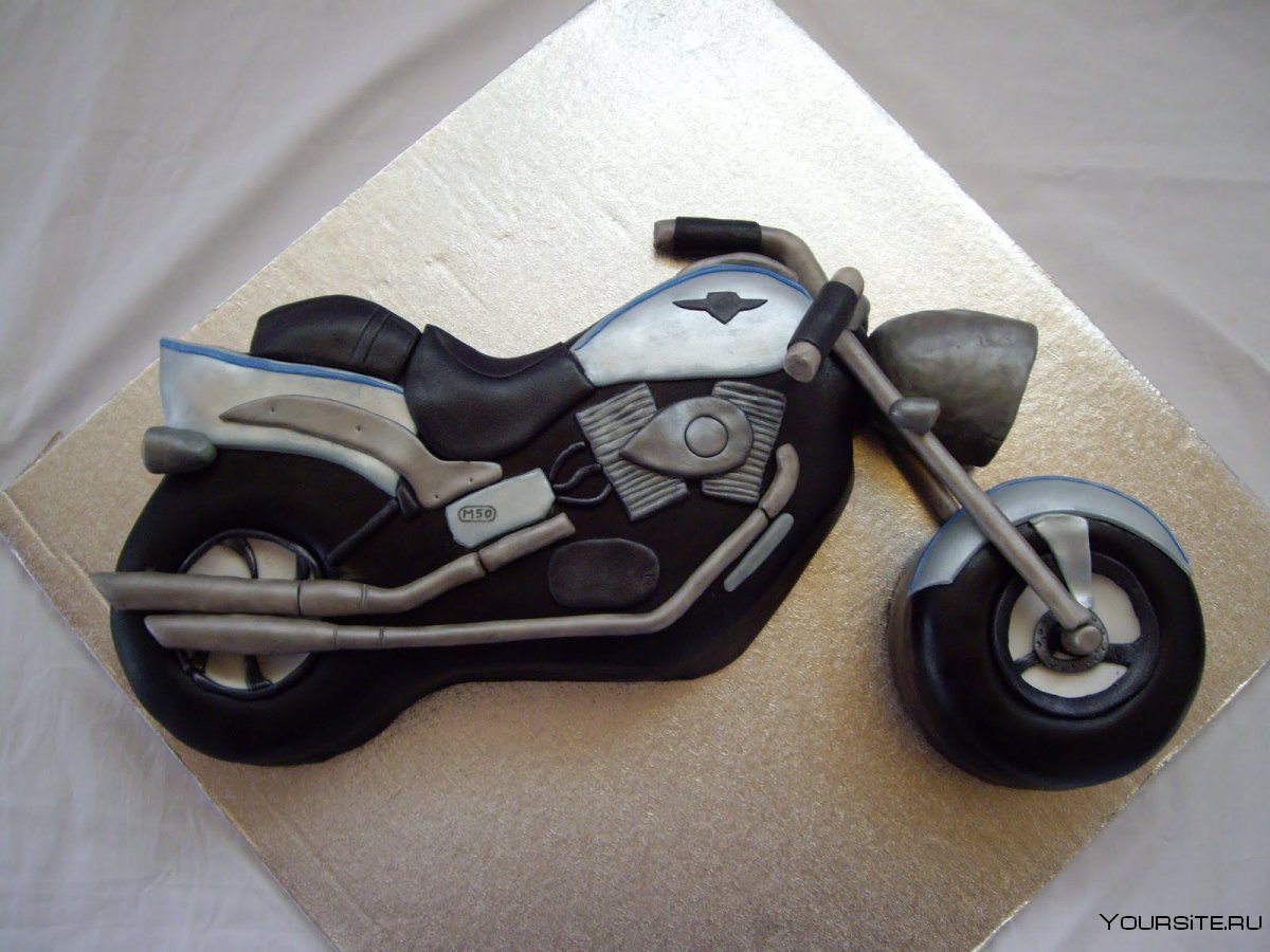 Торт мотоцикл 3д