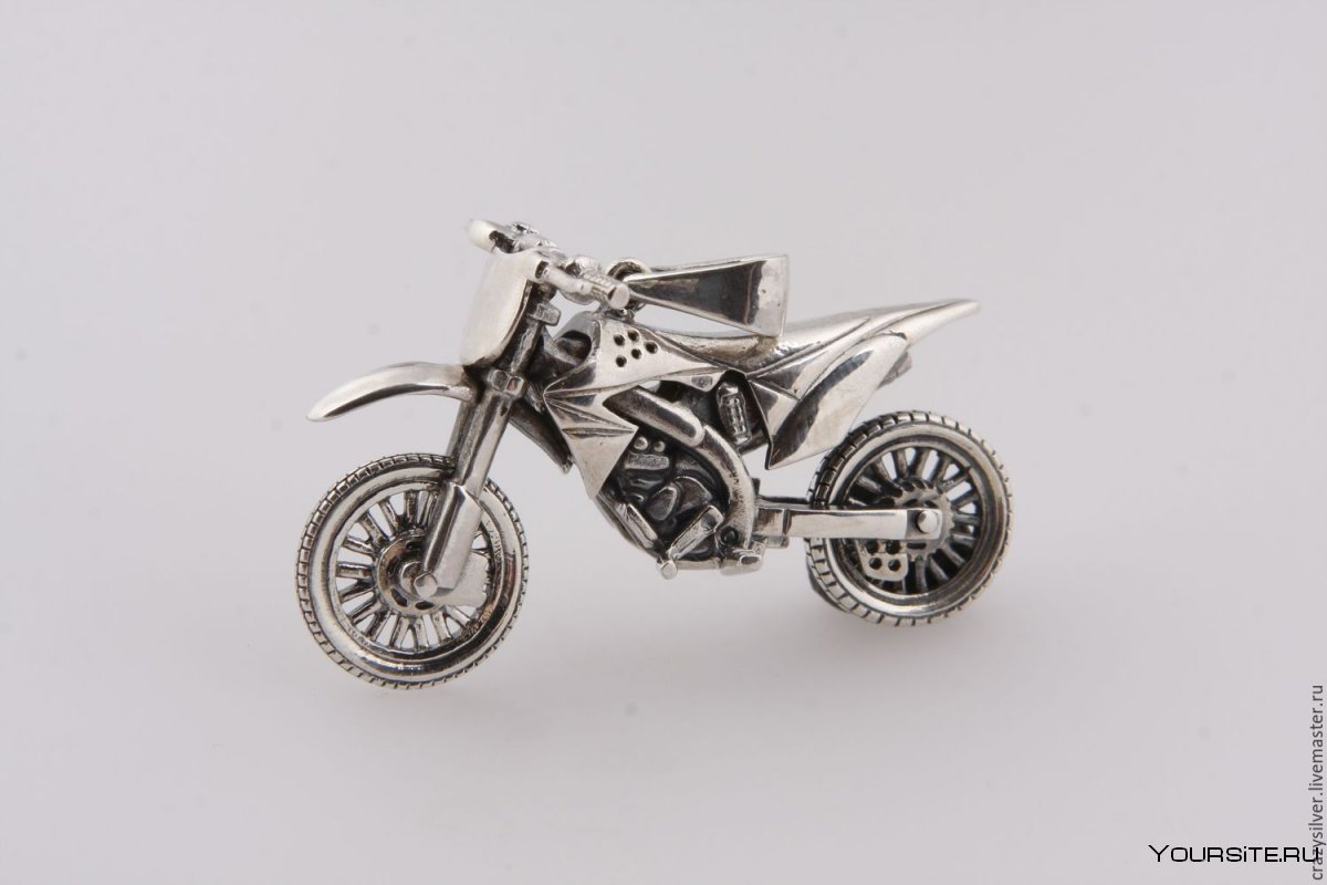 Подвеска мотоцикл серебро