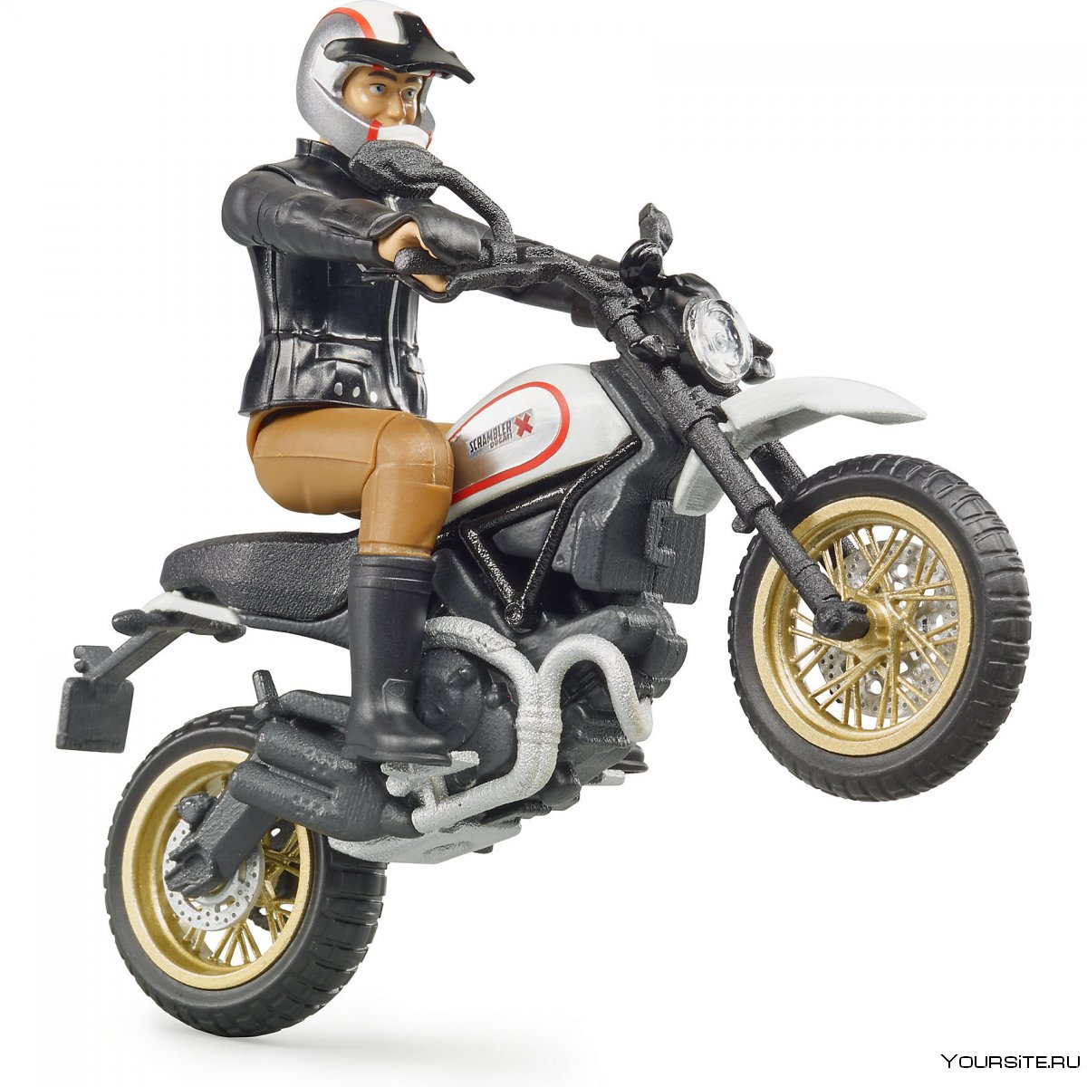 Лягушка на мотоцикле фигурка