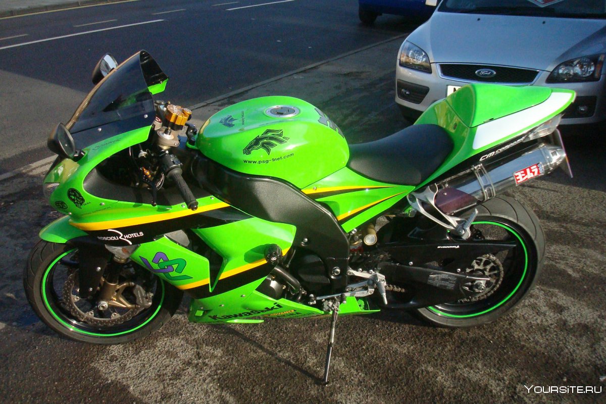 мотоциклы зеленого цвета фото