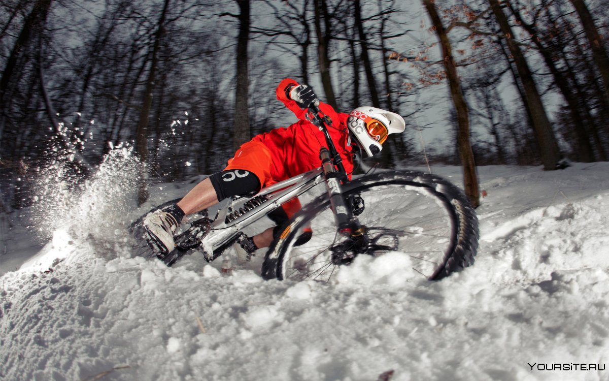 На велосипеде по снегу