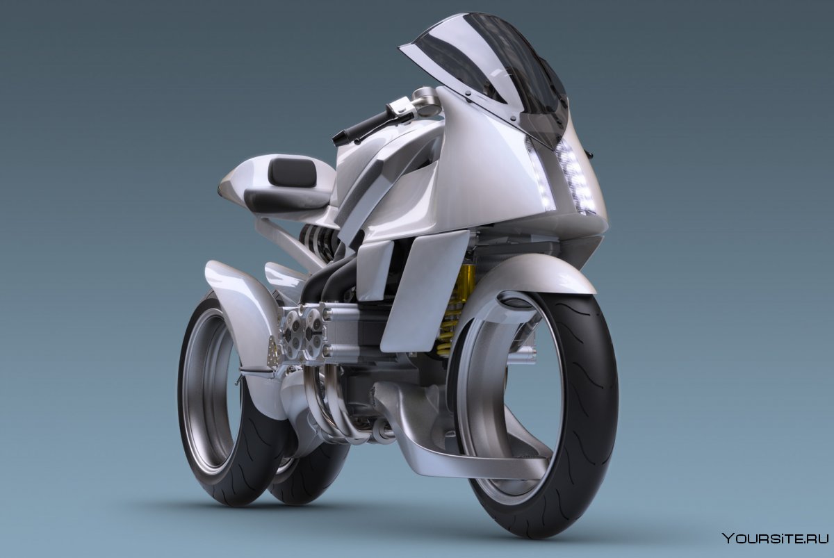 Мотоцикл с безспицевыми колёсами