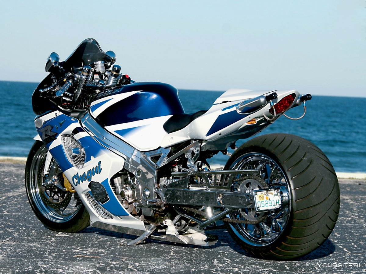 Мотоцикл Судзуки синий