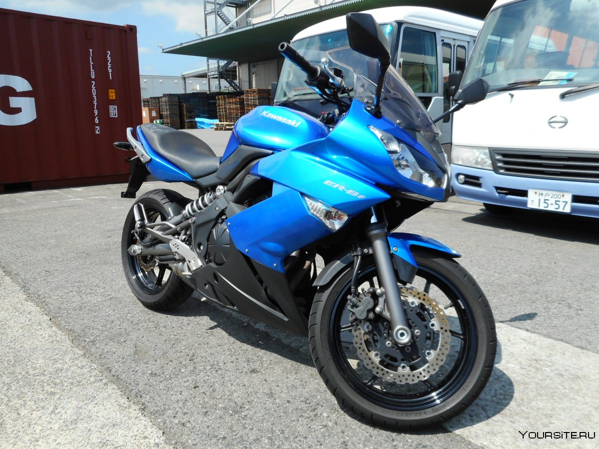 Kawasaki er6f синий -красно