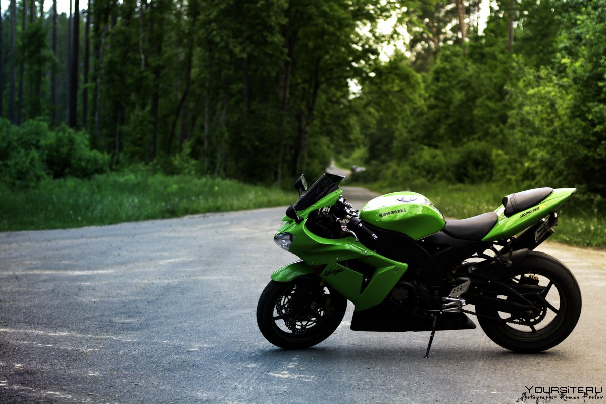 Kawasaki Ninja зеленый