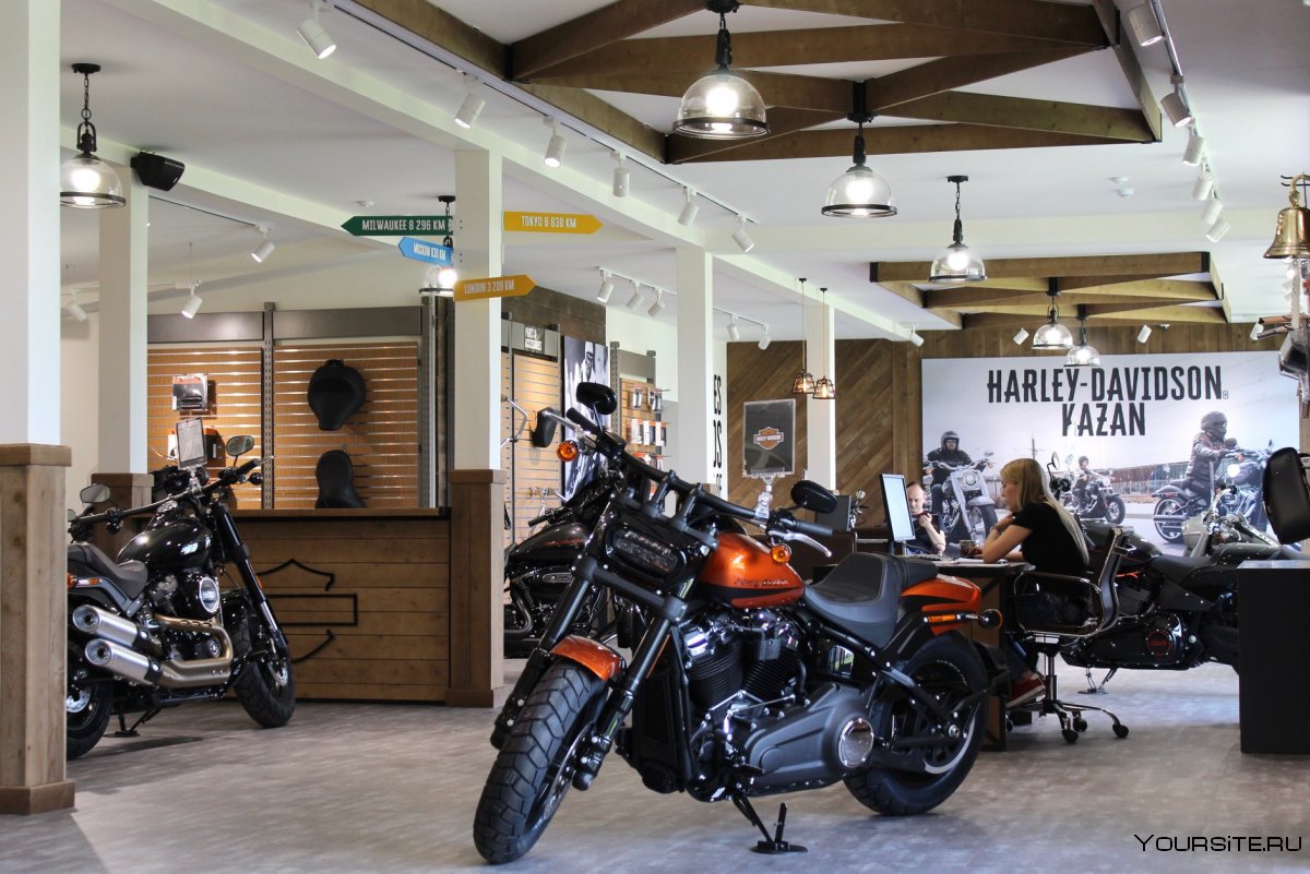 Мотоцикл Харлей Дэвидсон салон