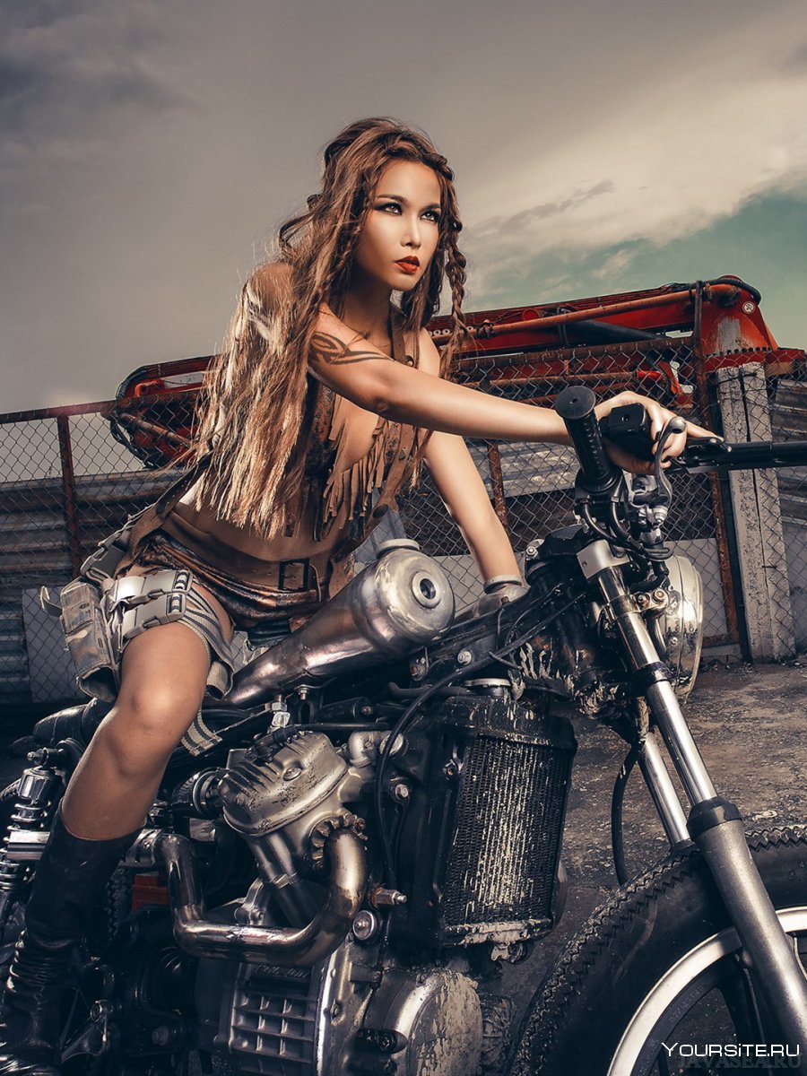 Дизельпанк мотоциклы и девушки
