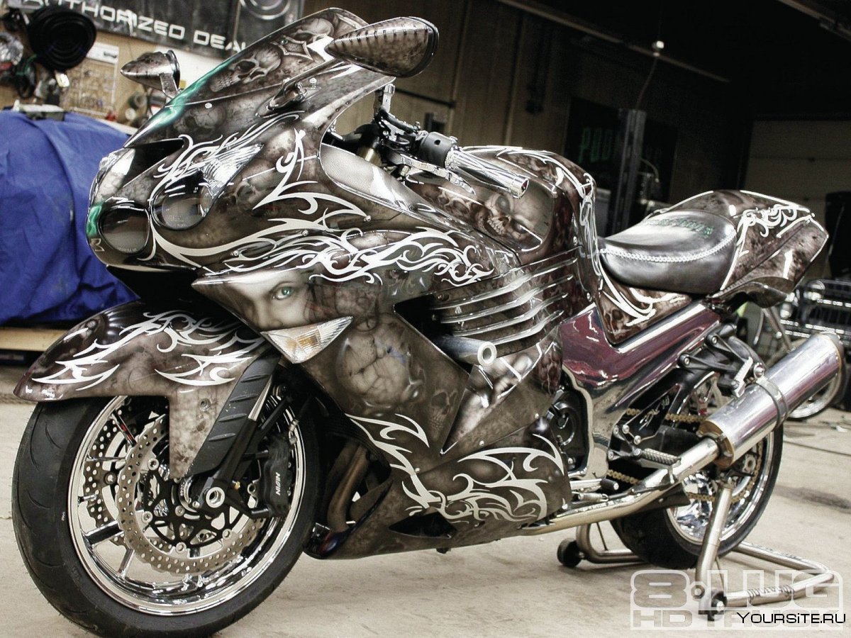 Мотоцикл Кавасаки кислотный