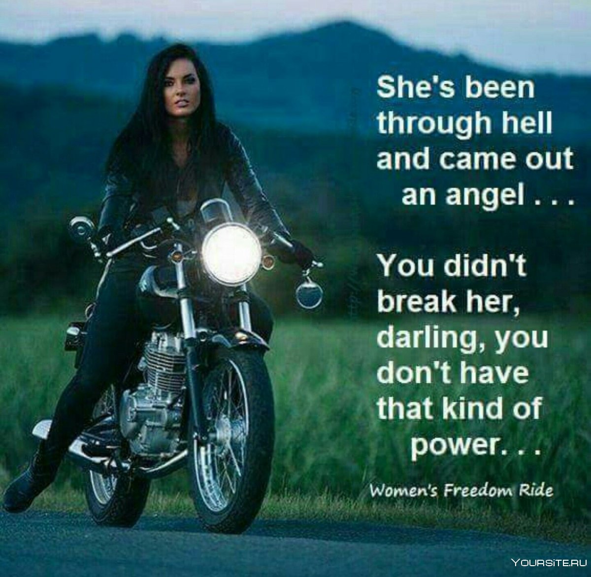 Девушка и мотоцикл цитата