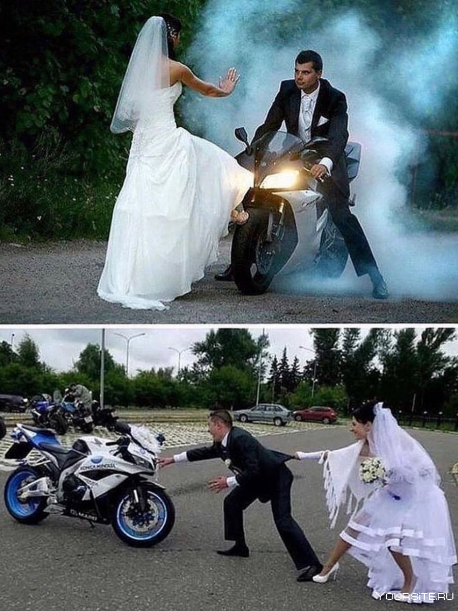 Свадьба на мотоциклах идеи