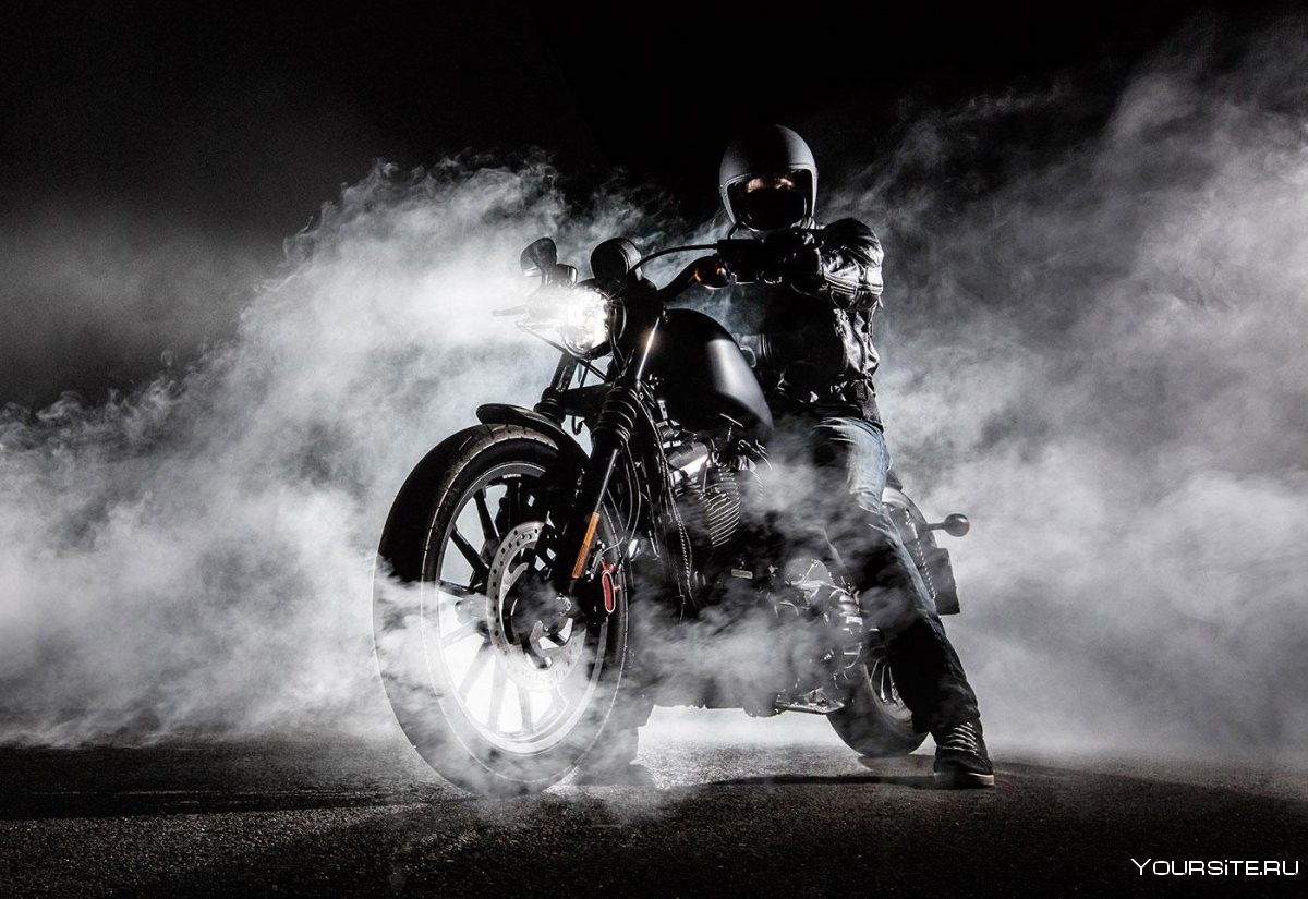 Мотоцикл туман арт