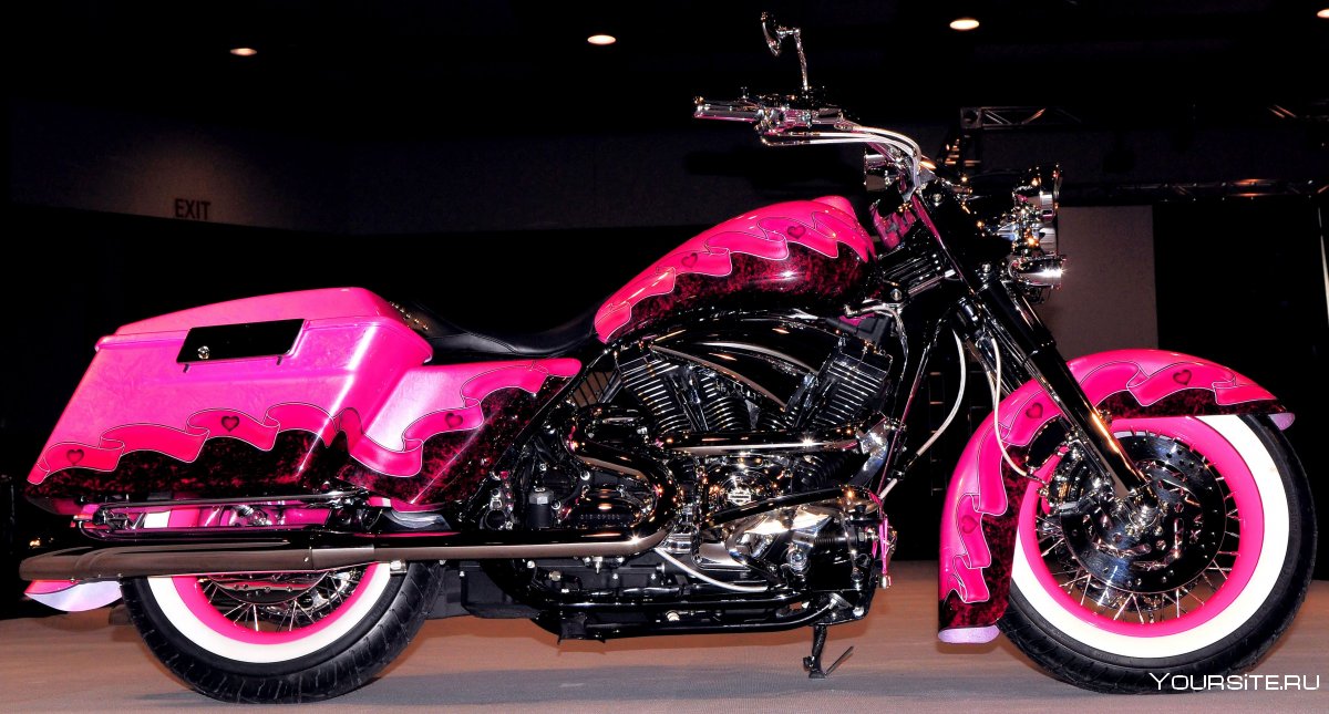 Мотоциклы кастом розовый
