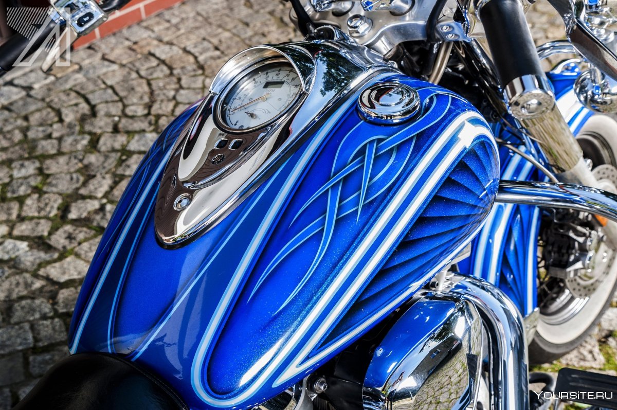 Синий Кэнди мотоцикл