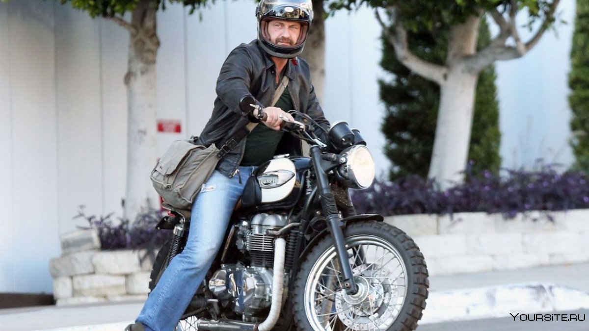 Chad Smith with his motorbike