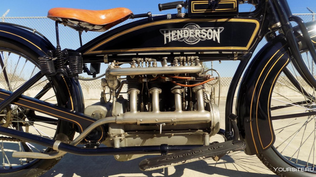 Мотоцикл с двумя цилиндрами Хендерсон