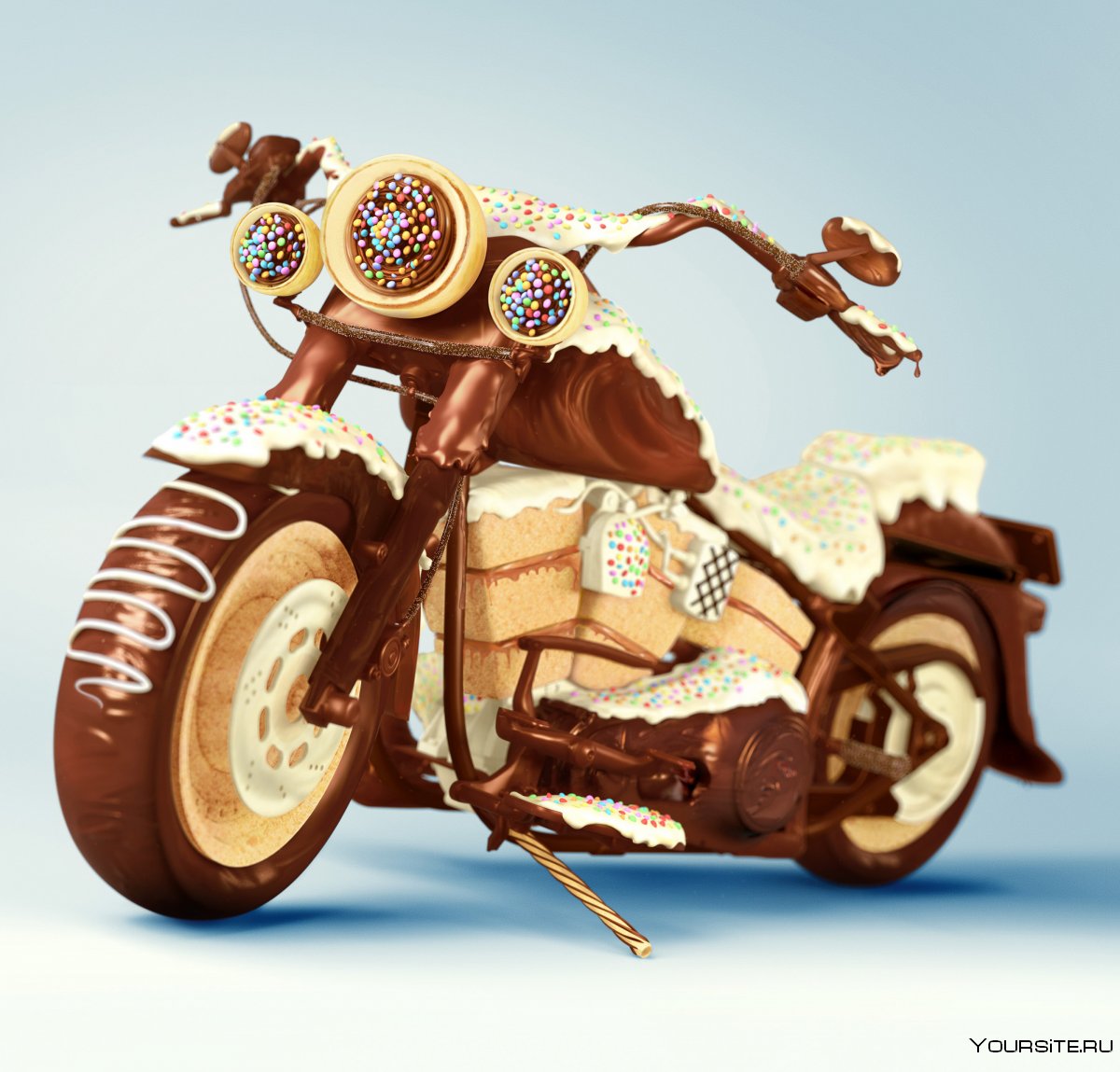 Мотоцикл из шоколада