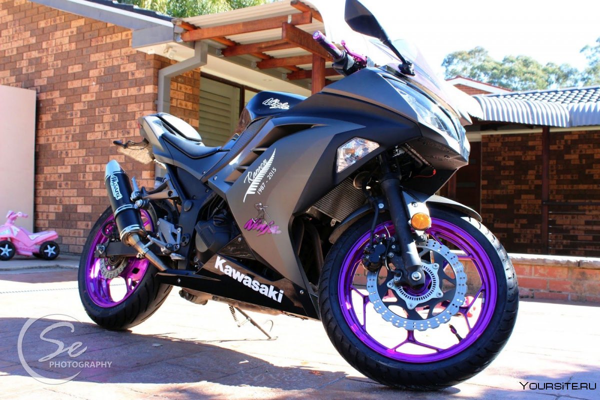 Kawasaki Ninja 250 фиолетовый