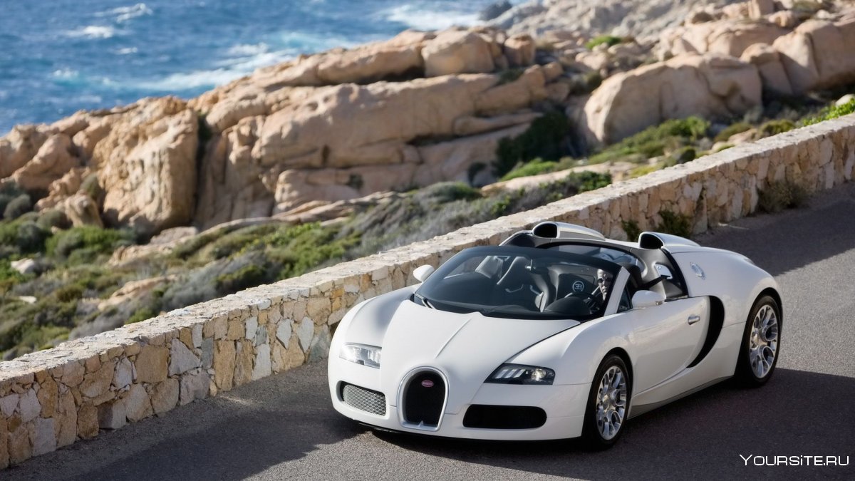 Bugatti White Veyron Grand Sport