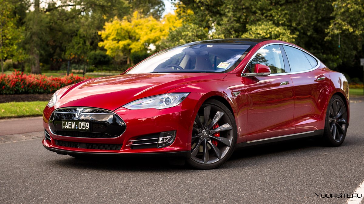 Tesla model х 100d красная