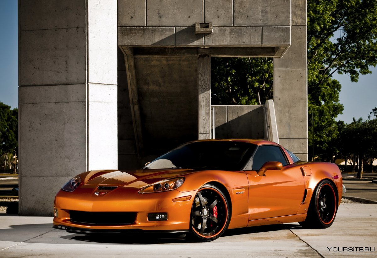 Corvette c6 z06 оранжевый