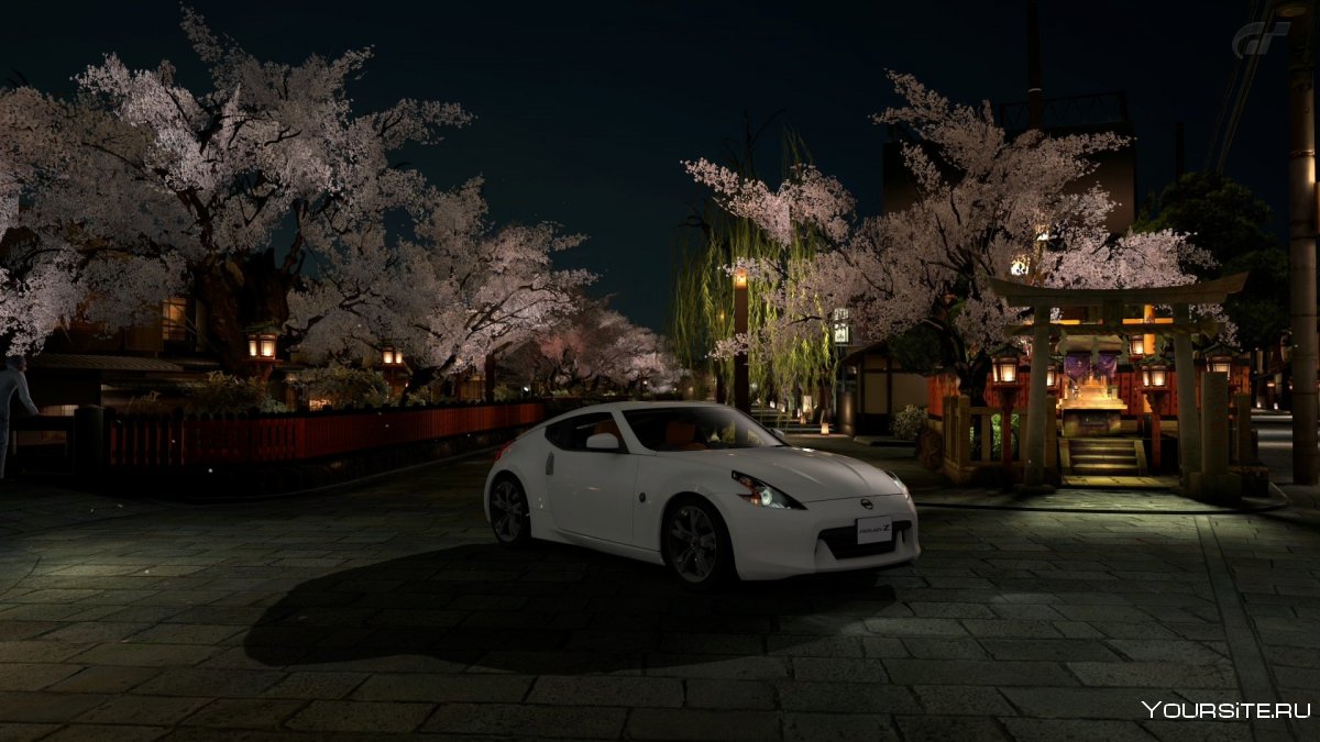 Машина на фоне Японии