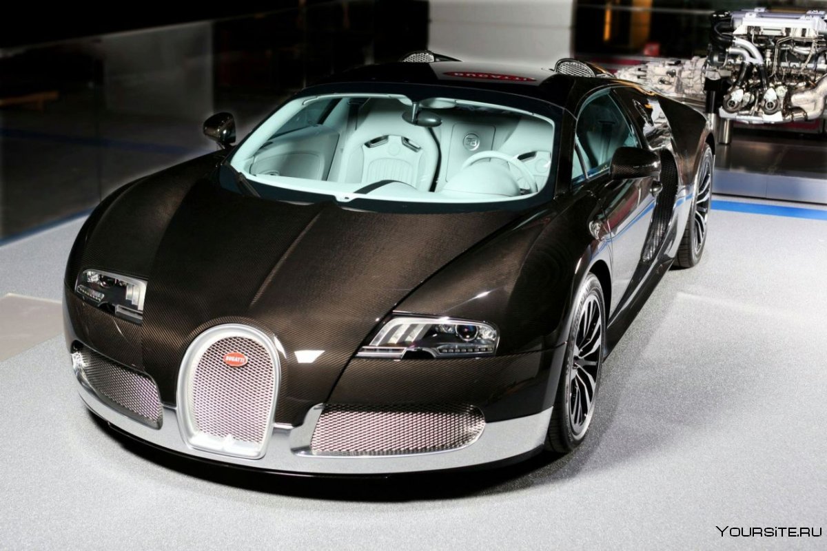 Bugatti Veyron Grand Sport 2010 Grey Carbon Женева
