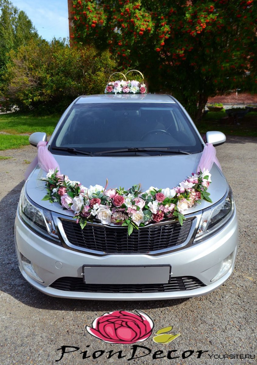 Украшение авто на свадьбу