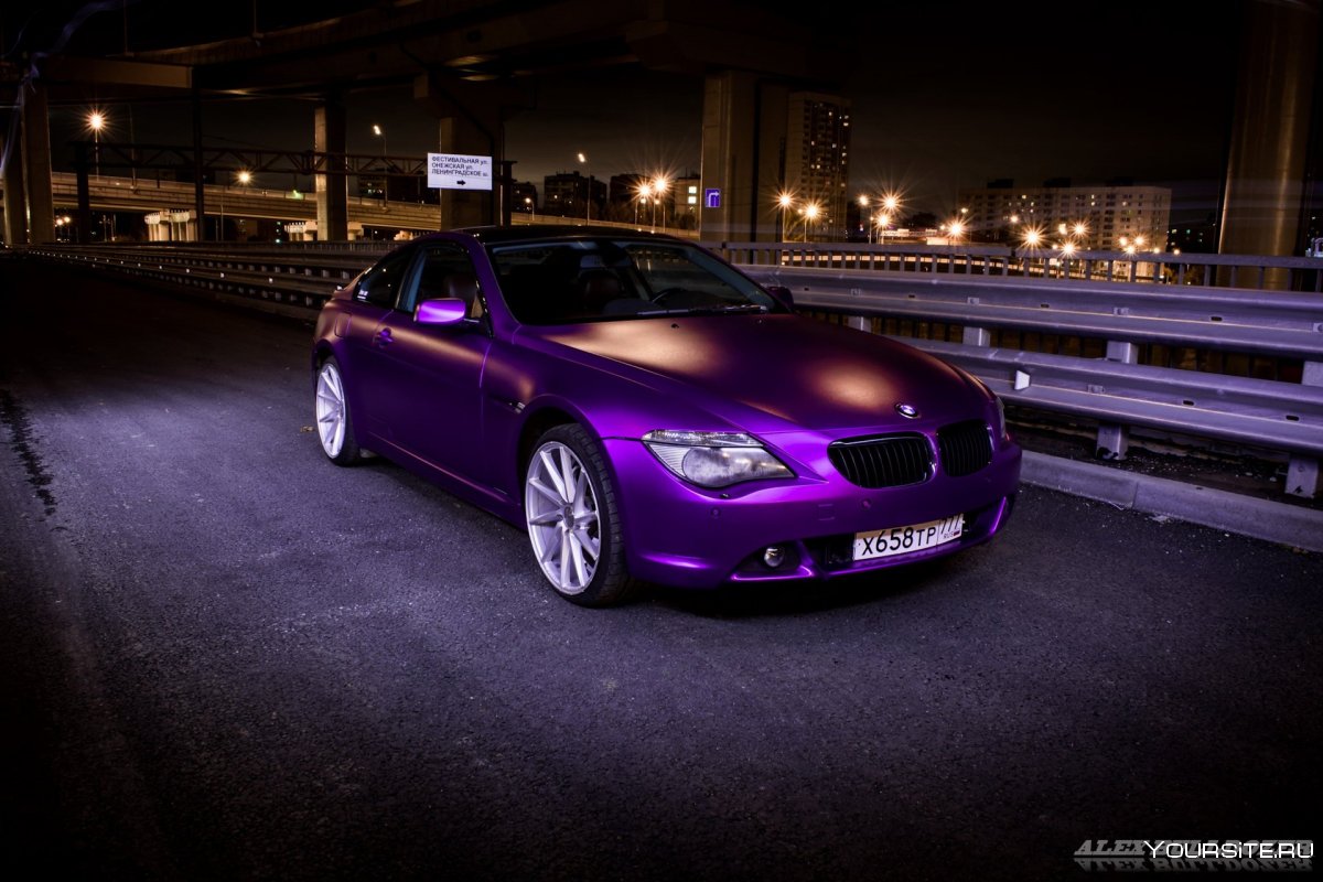 BMW e60 фиолетовая