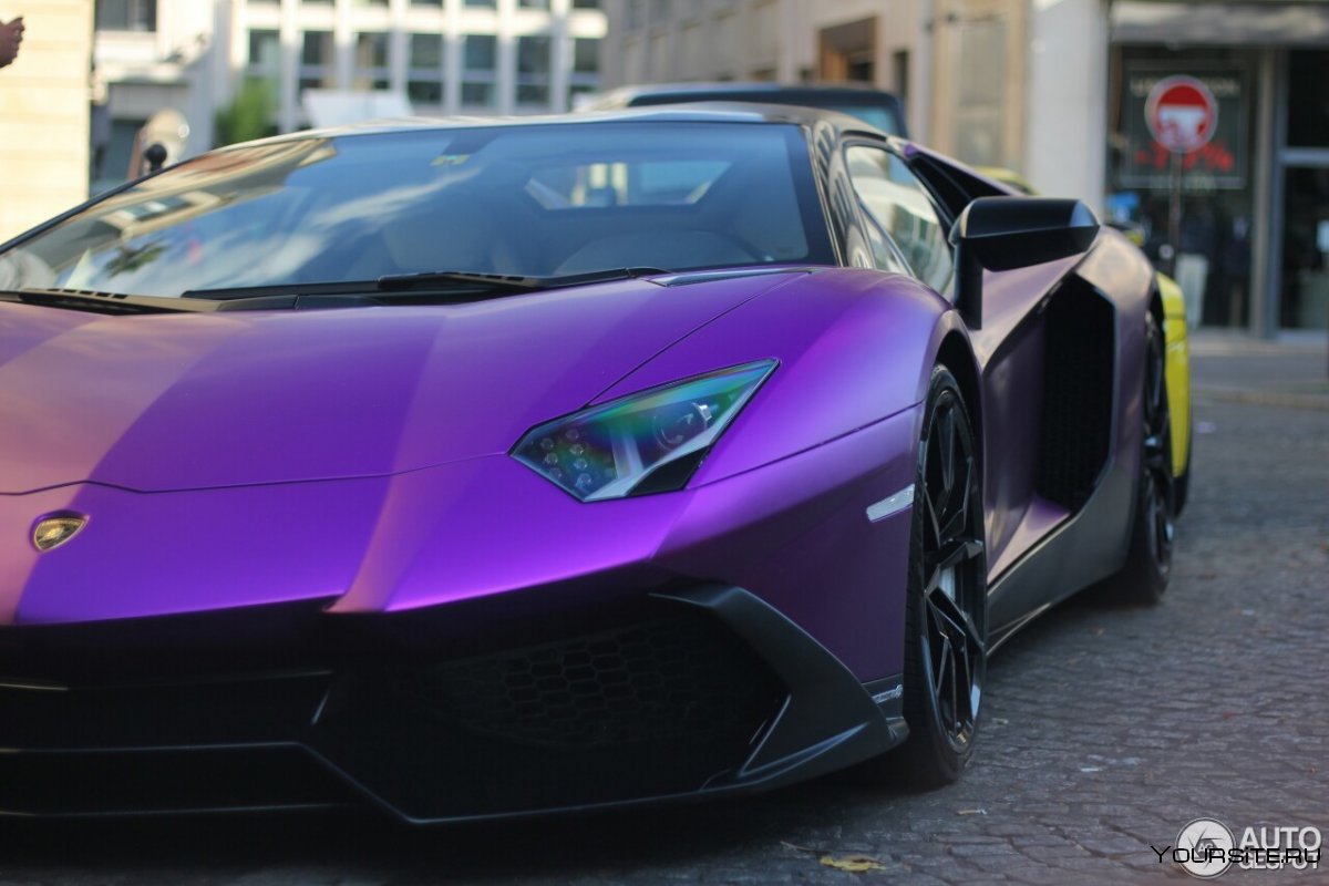 Lamborghini авентадор фиолетовый