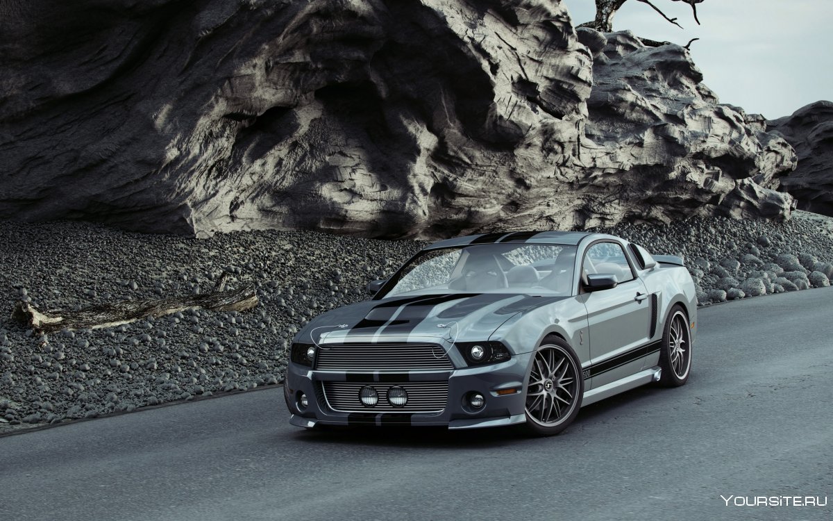 Ford Mustang Shelby gt 500 серый