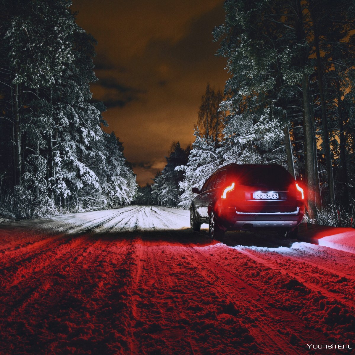 Красивые фото машин зимой