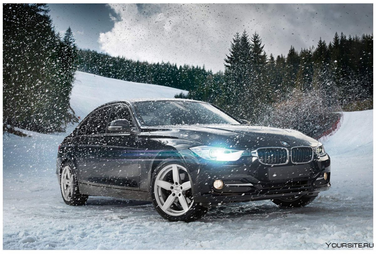 BMW f10 черный зима