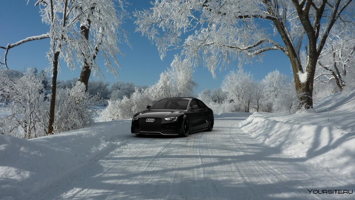 Машина природа зима