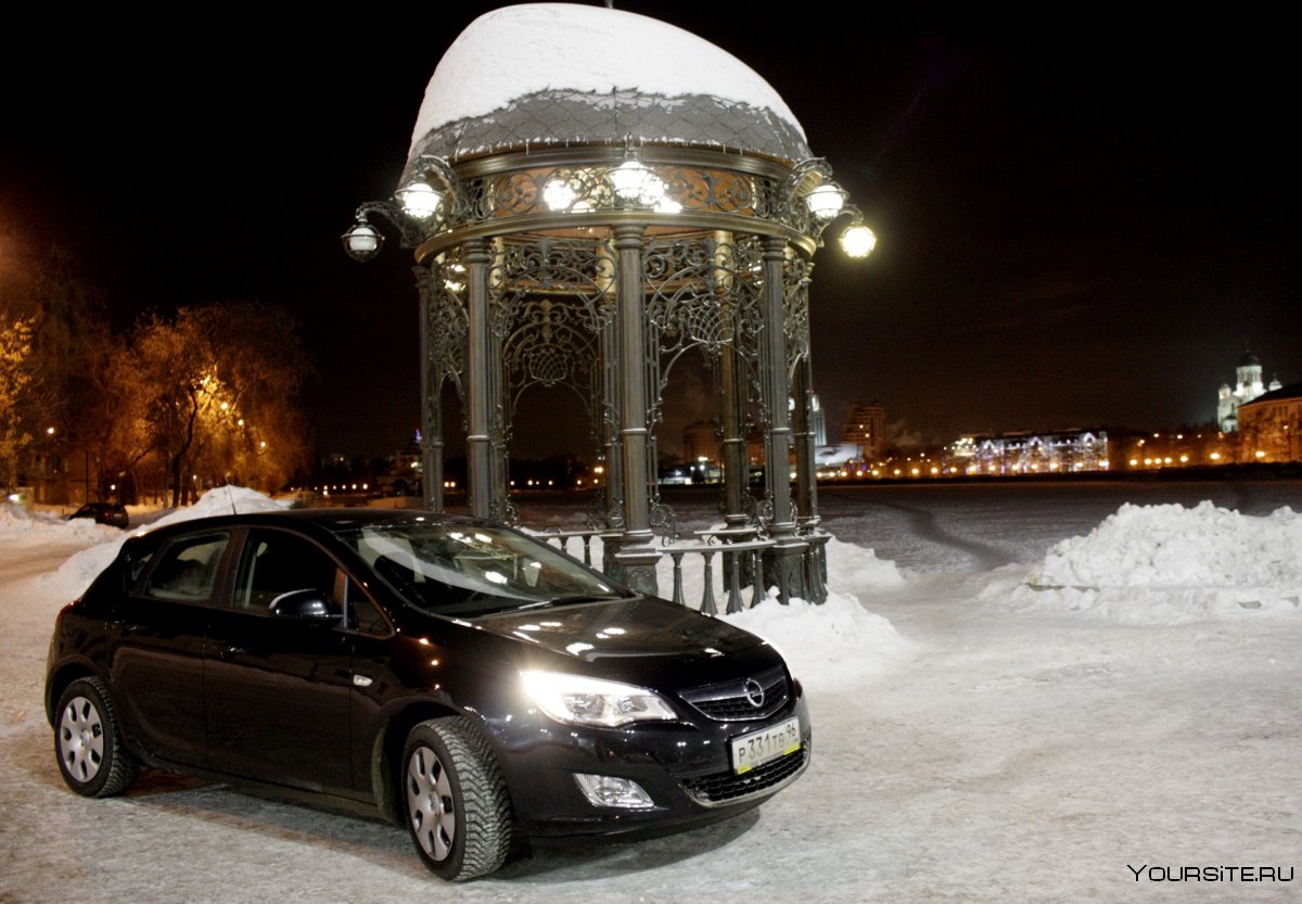 Ночной Екатеринбург зима из машины