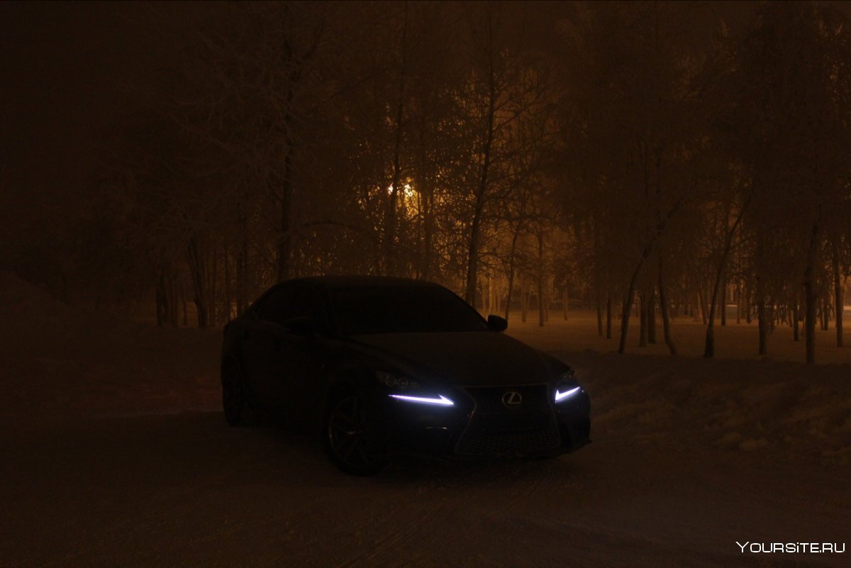 Ford Mondeo 5 черный зима ночь