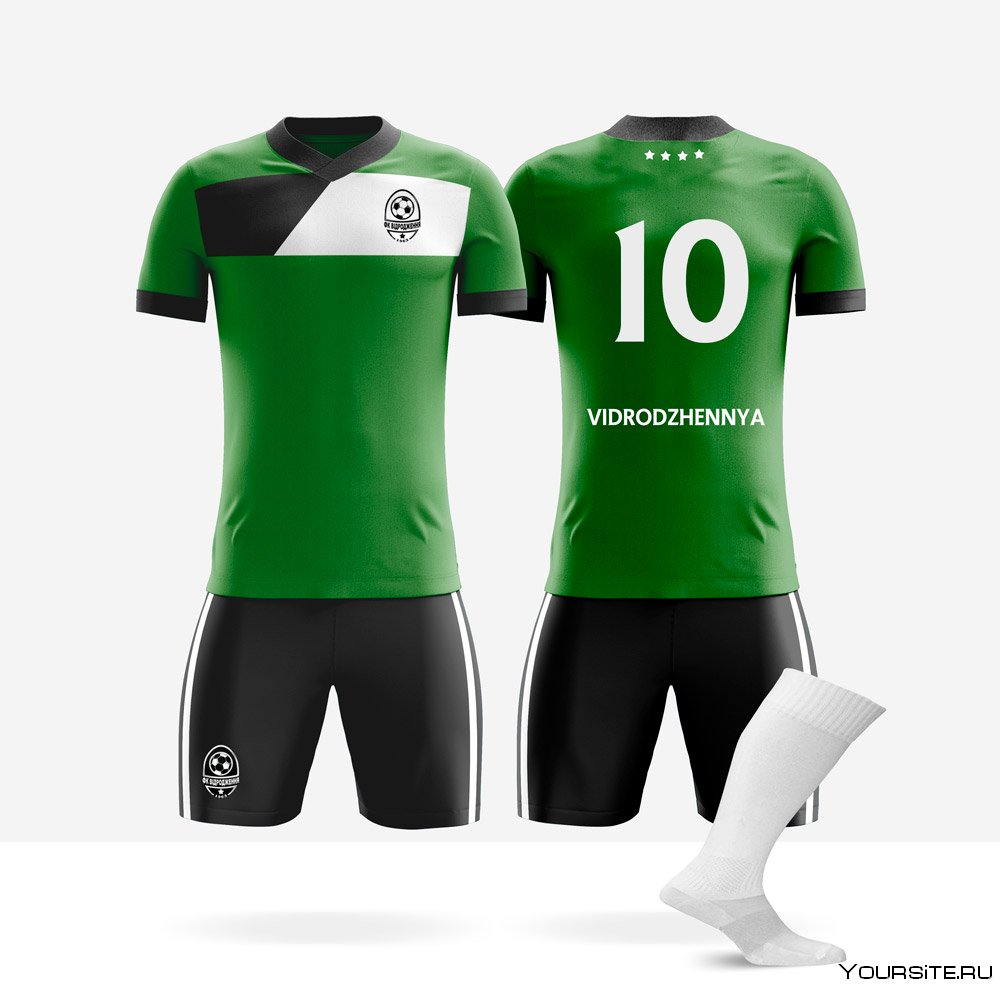 Зеленая футбольная форма