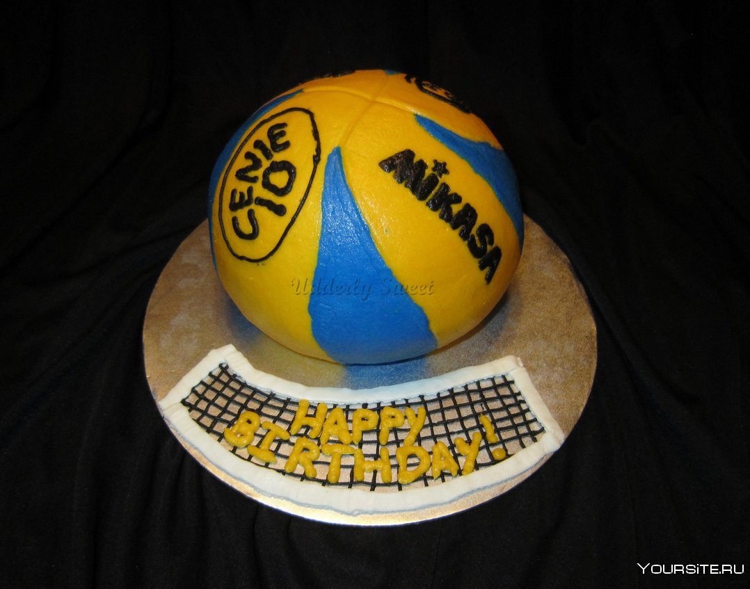Торт мяч волейбольный без мастики