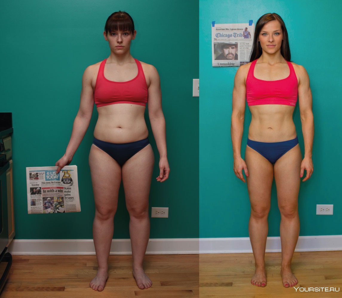 Фитнес тело до и после