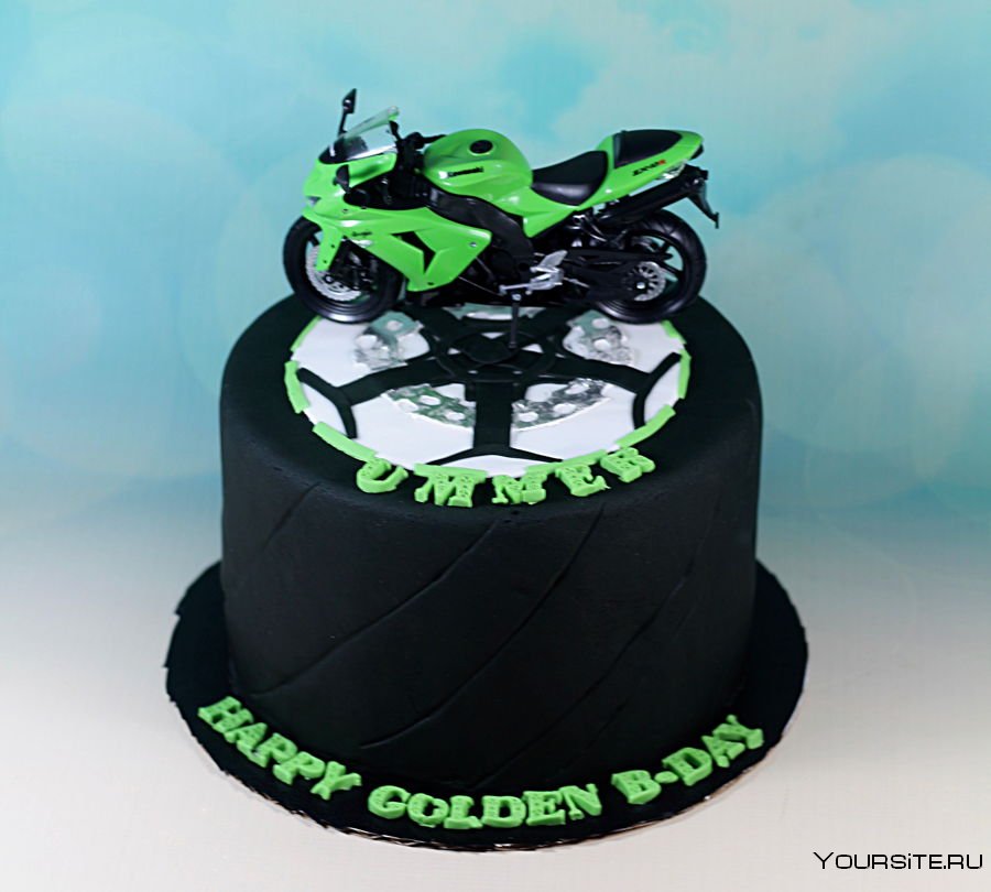 Торт для детей с мотоциклом