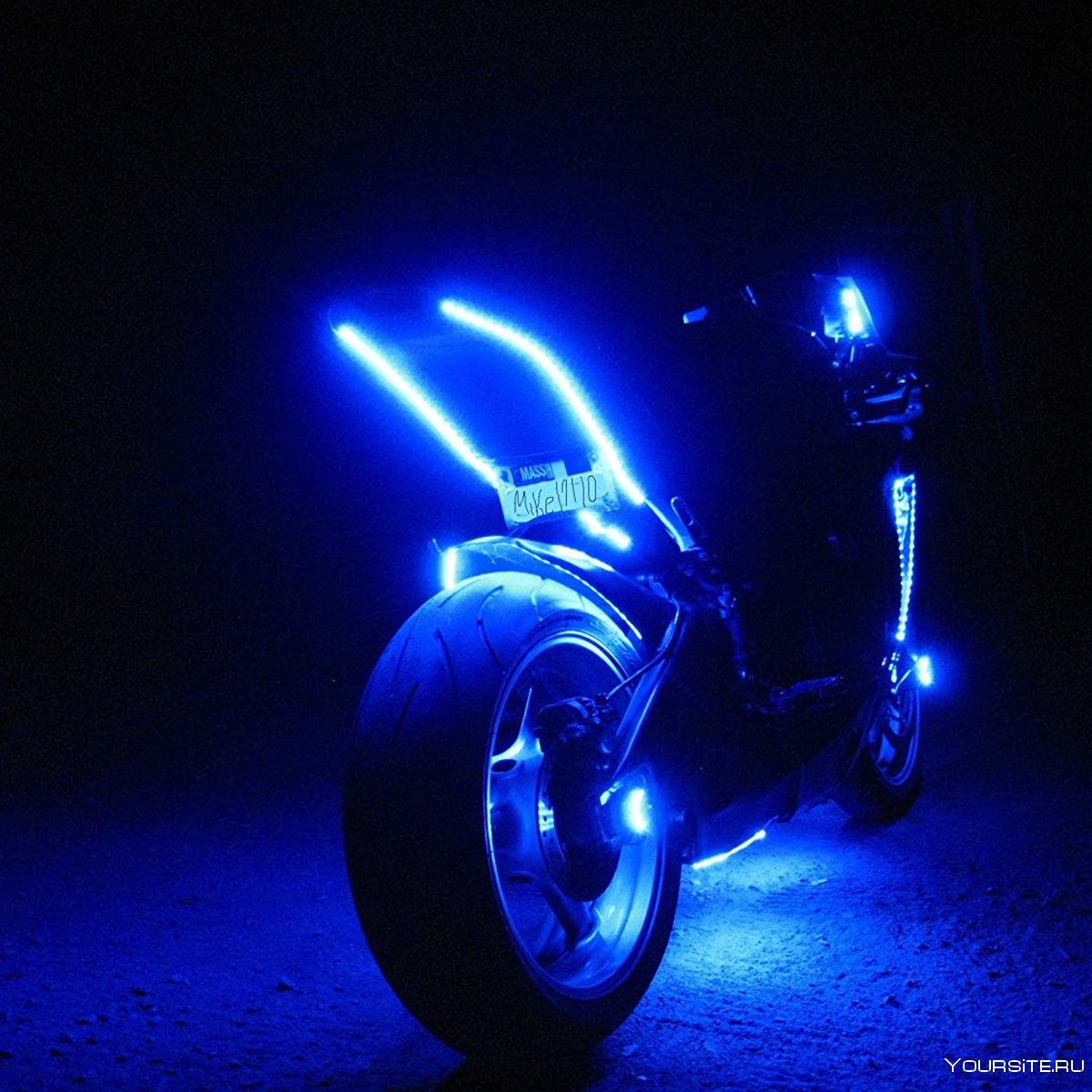 Неоновый мотоцикл