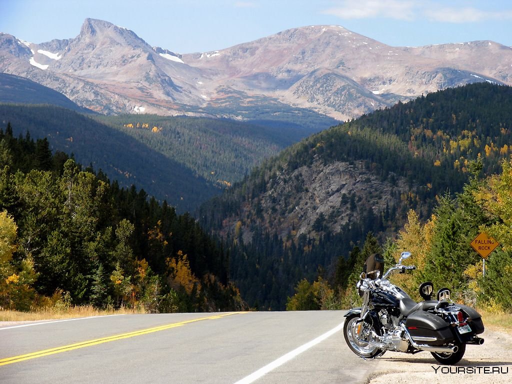 Harley Davidson в горах