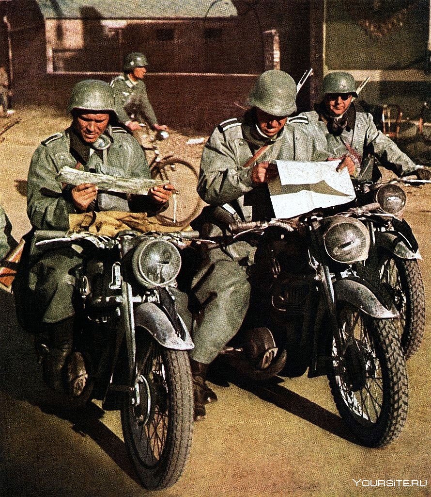 Немецкие мотоциклы БМВ 1941