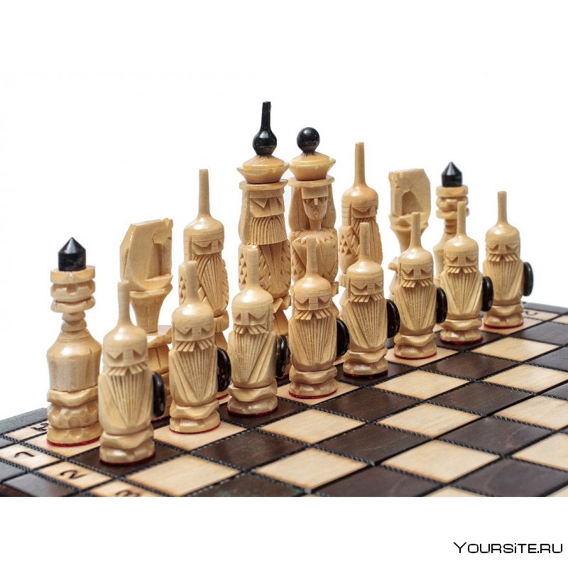 Резные шахматы бюстовые