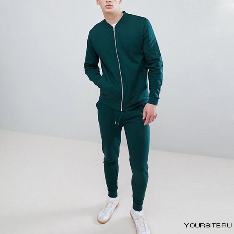Зелёный спортивный костюм мужской