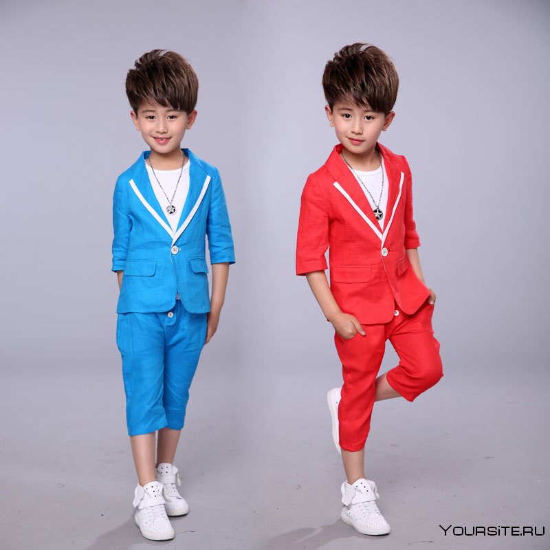 Модные летние костюмы для мальчиков из трикотажа